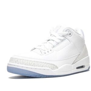 White and Gray High-Top Sneakers Jordan 3